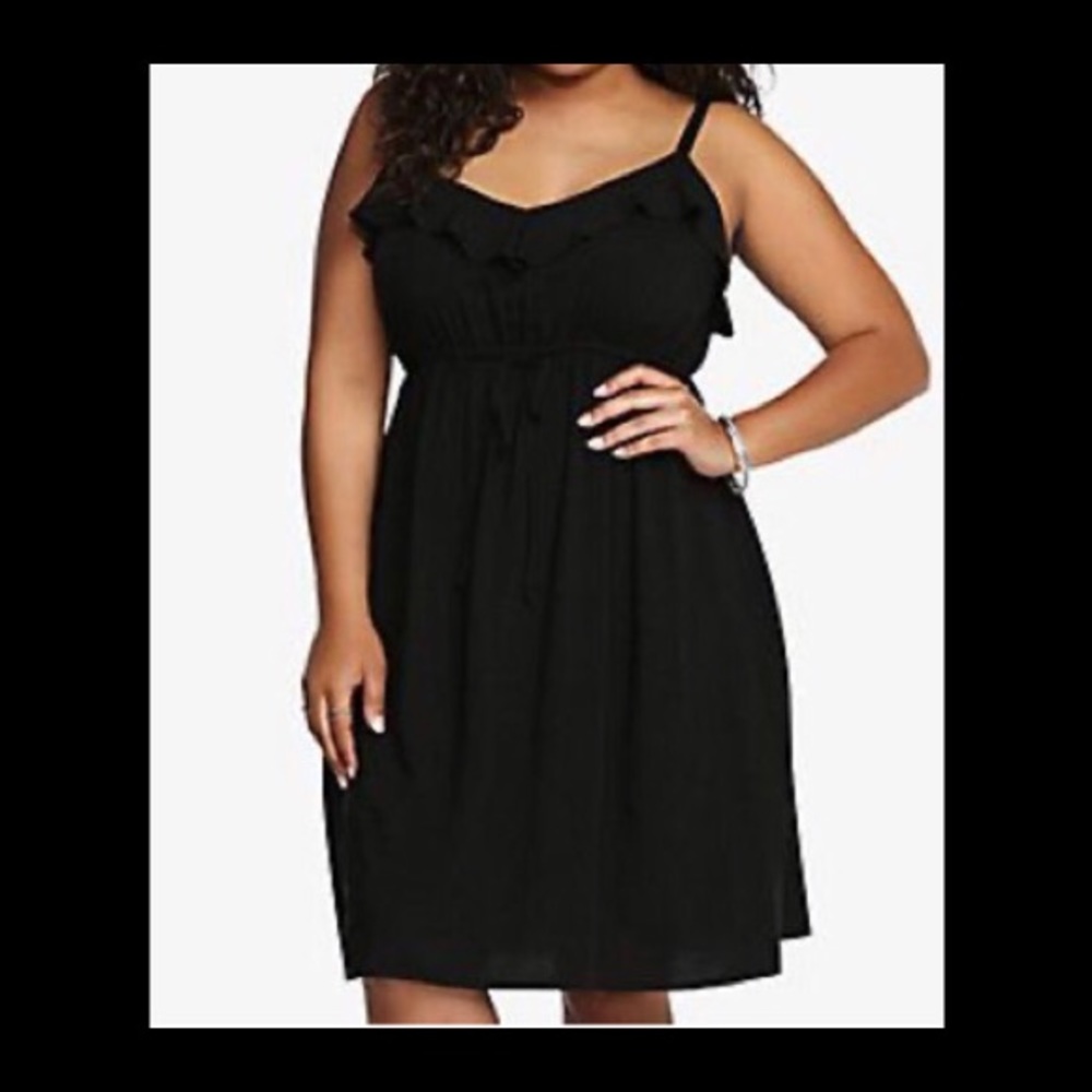 🖤TORRID RUFFLE CHALLIS TANK DRESS